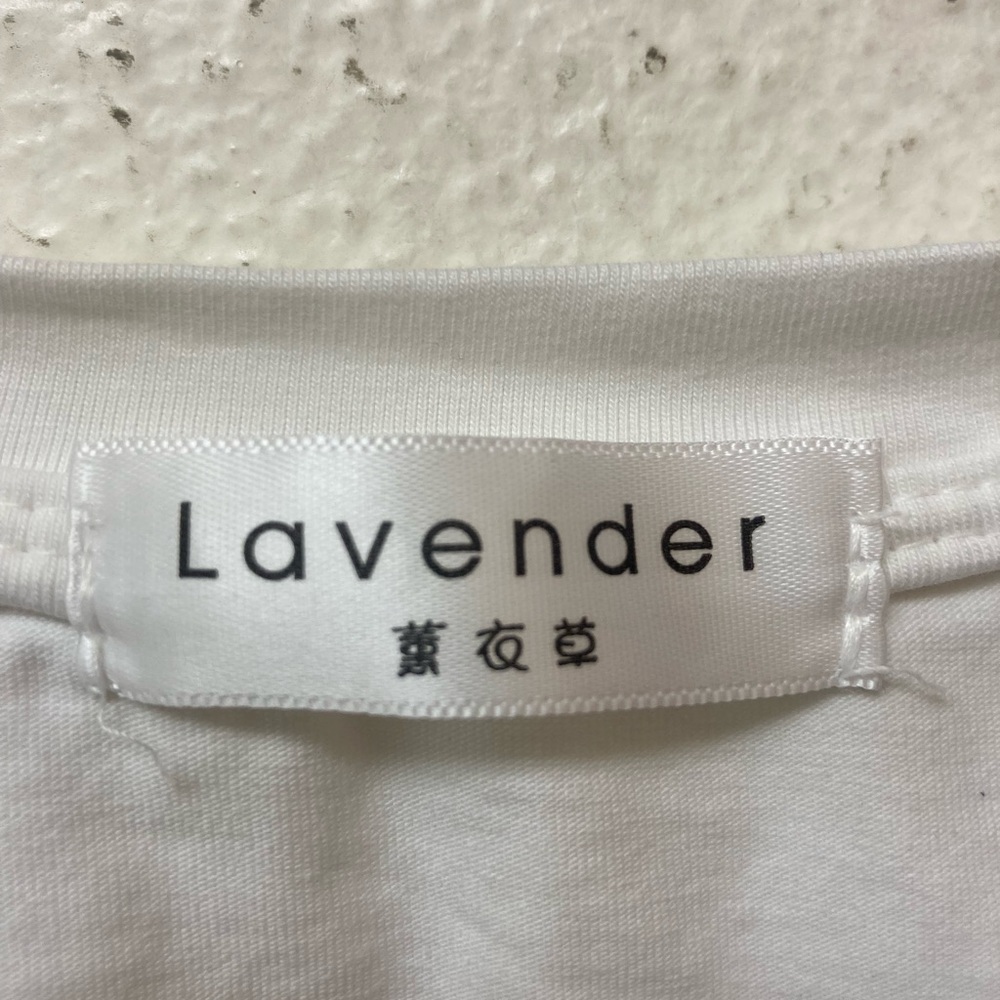 LAVENDER Celine Paris Capped Sleeves T Shirt (M) - Picture 2 of 6
